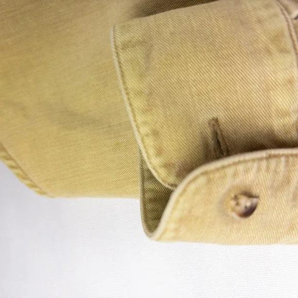 Vintage 90s Scouting Shirt Women Medium Tan Embroidered Patches Safari Utility - Picture 7 of 9